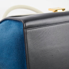 Celine Trapeze Medium Tri-Colour Suede/Leather Shoulder bag White