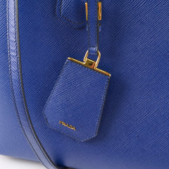 Prada Blue Cuir Medium Saffiano Tote