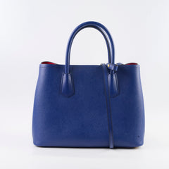 Prada Blue Cuir Medium Saffiano Tote