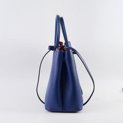 Prada Blue Cuir Medium Saffiano Tote