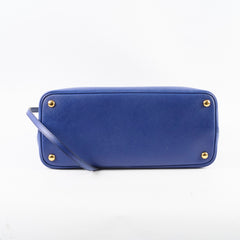 Prada Blue Cuir Medium Saffiano Tote