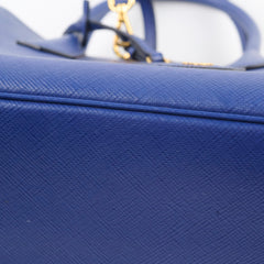 Prada Blue Cuir Medium Saffiano Tote