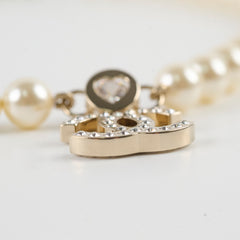 Chanel CC Pearl Rhinestone Necklace Costume Jewellery