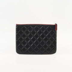 Chanel Black Lambskin O Case Pouch