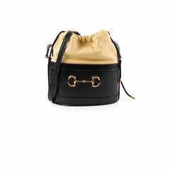 Gucci Horsebit 1955 Bucket Bag Beige/Black