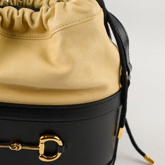 Gucci Horsebit 1955 Bucket Bag Beige/Black
