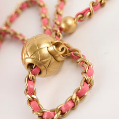 Chanel Pearl Crush Mini Square Crossbody Bag Coral