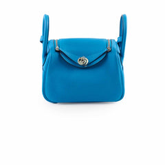 Hermes Mini Lindy Clemence Blue - Z Stamp (2021)