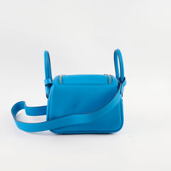 Hermes Mini Lindy Clemence Blue - Z Stamp (2021)