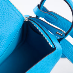 Hermes Mini Lindy Clemence Blue - Z Stamp (2021)