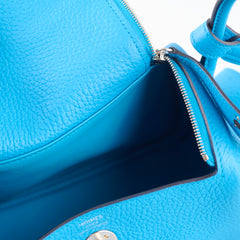 Hermes Mini Lindy Clemence Blue - Z Stamp (2021)