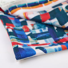Chanel Aquarel Printed Multicolor Silk Scarf