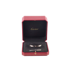 Cartier Classic Love Bracelet White Gold Size 16