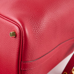 Hermes Picotin 18 Clemence Rouge Casaque C Stamp