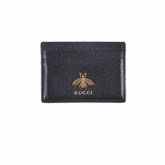 Gucci Bee Card Holder Wallet Black
