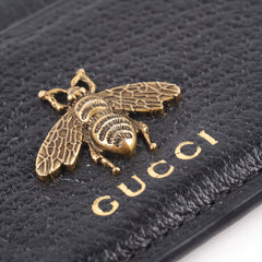 Gucci Bee Card Holder Wallet Black