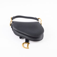 Dior Mini Saddle Bag Black with Strap