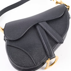 Dior Mini Saddle Bag Black with Strap