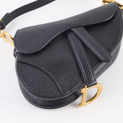 Dior Mini Saddle Bag Black with Strap