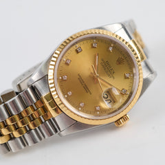 Rolex Datejust 36mm Two Tone with Diamonds
