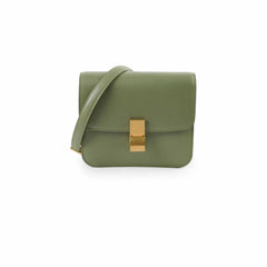 Celine Teen Classic Box Bag in Light Khaki
