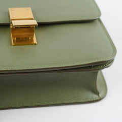 Celine Teen Classic Box Bag in Light Khaki