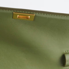 Celine Teen Classic Box Bag in Light Khaki