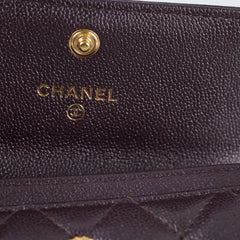 Chanel Boy Small Flap Burgundy Caviar Wallet
