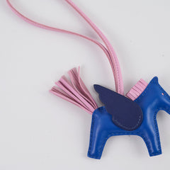Hermes PM Rodeo Pegase Bag Charm Blue Fra/Mauve Sylve/Blue Saphir - Stamp Z 2021