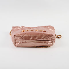 Chanel Mini 22 Metalic Pink Microchipped