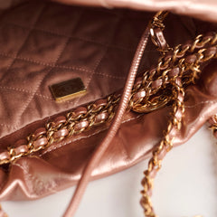 Chanel Mini 22 Metalic Pink Microchipped