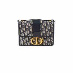 Christian Dior Montaigne 30 Navy Oblique