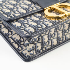 Christian Dior Montaigne 30 Navy Oblique