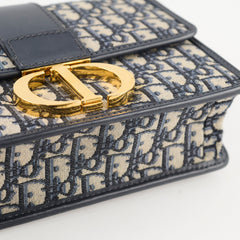 Christian Dior Montaigne 30 Navy Oblique