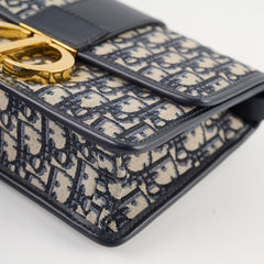 Christian Dior Montaigne 30 Navy Oblique