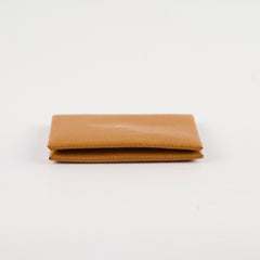 Hermes Calvi Verso Card Holder Caramel Chevre Mysore Leather - Z Stamp