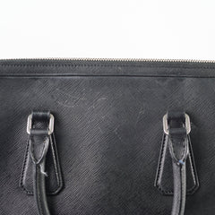 Prada Men's Saffiano Briefcase Black
