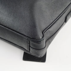 Prada Men's Saffiano Briefcase Black