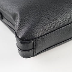 Prada Men's Saffiano Briefcase Black