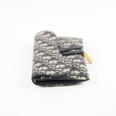Christian Dior Small Saddle Pouch Oblique Navy