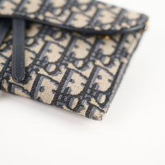 Christian Dior Small Saddle Pouch Oblique Navy