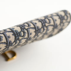 Christian Dior Small Saddle Pouch Oblique Navy