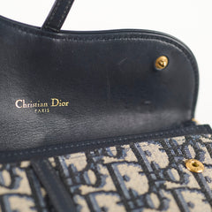 Christian Dior Small Saddle Pouch Oblique Navy