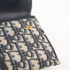 Christian Dior Small Saddle Pouch Oblique Navy