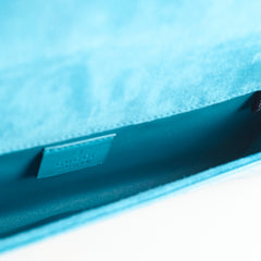 Gucci Micro Guccissima Patent Leather Green Broadway Clutch