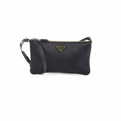 Prada Nylon Shoulder Bag Black / Saffiano