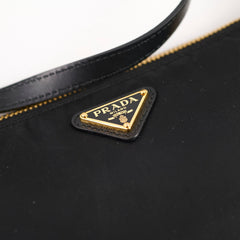 Prada Nylon Shoulder Bag Black / Saffiano