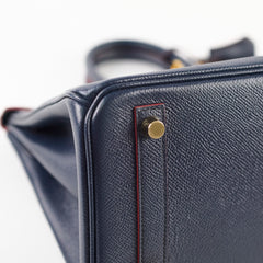 Hermes Birkin Contour 25 Epsom Bleu Indigo - Stamp X