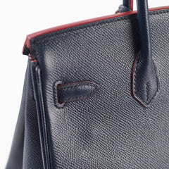 Hermes Birkin Contour 25 Epsom Bleu Indigo - Stamp X