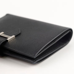 Hermes Bearn Compact Wallet Veau Madame Black - Stamp W